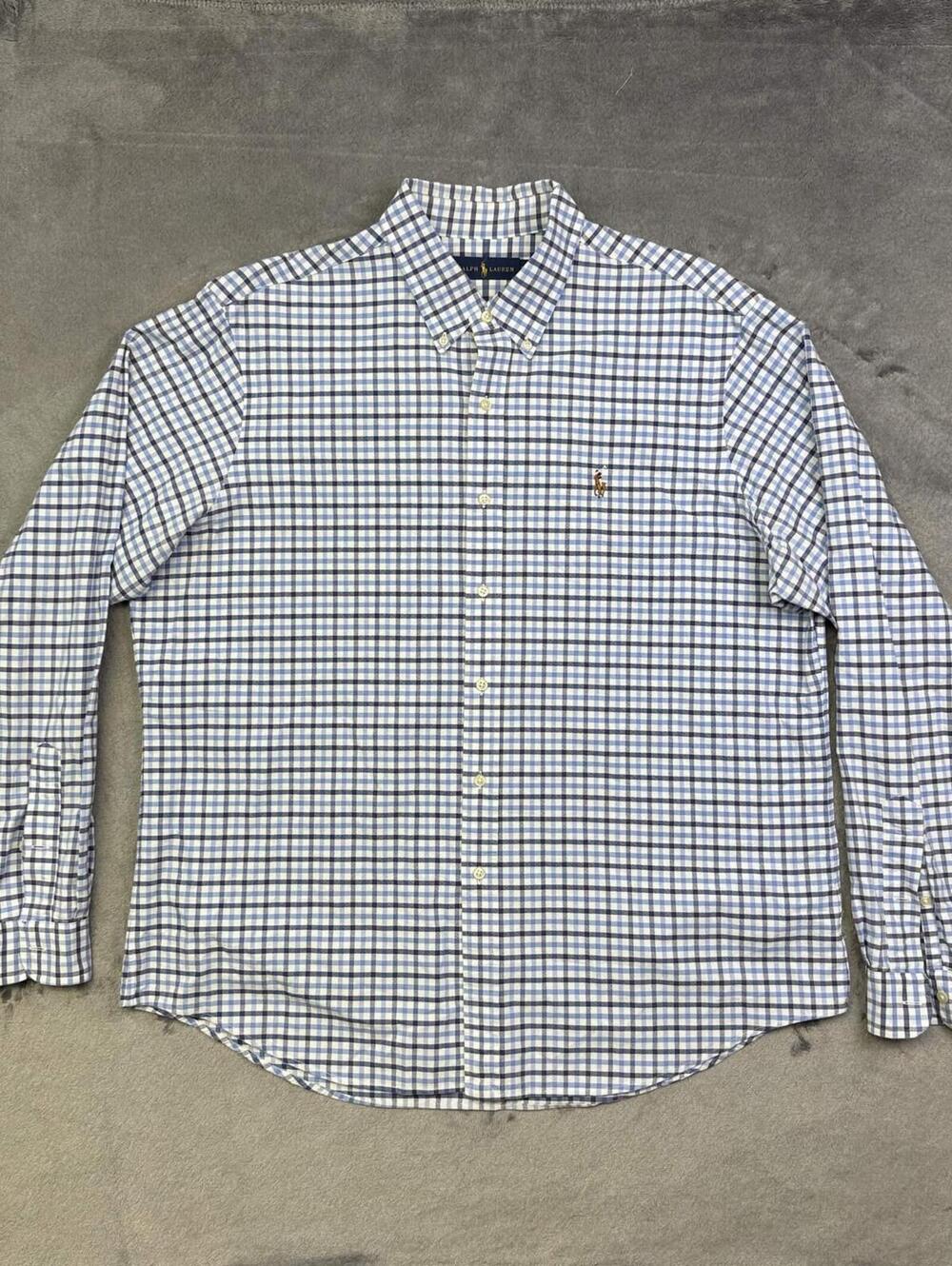 Polo Ralph Lauren Men's Blue Plaid Buttom-Down Shirt